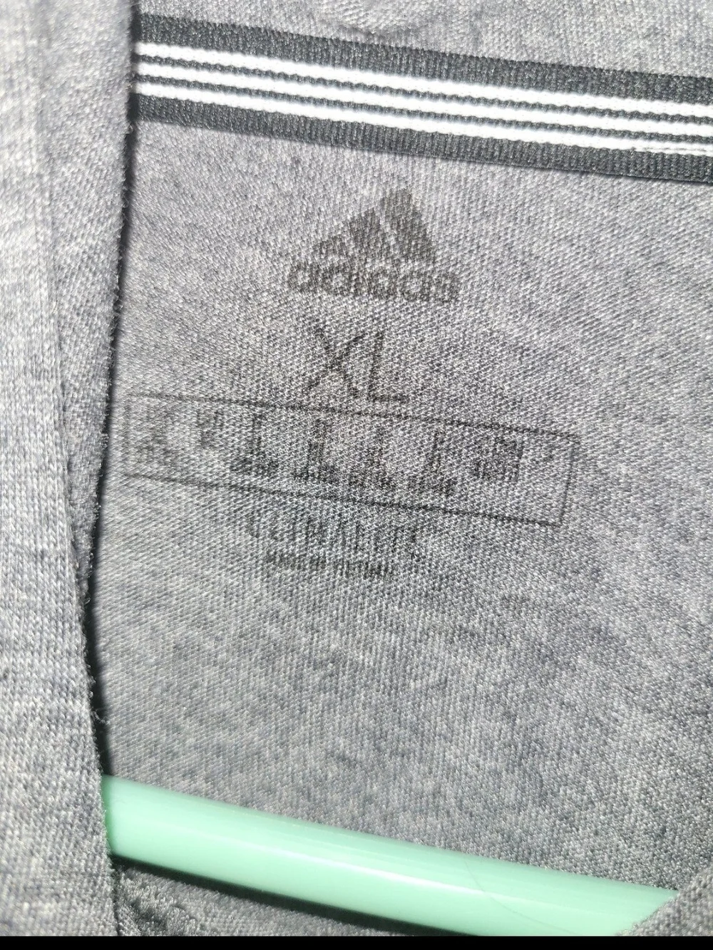 Adidas Womens Gray Long-Sleeve Hooded Athletic Shirt - Picture 3 of 4
